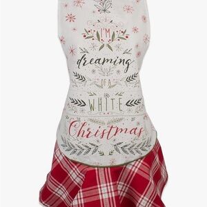 Hallmark Christmas Apron with Red and White Design